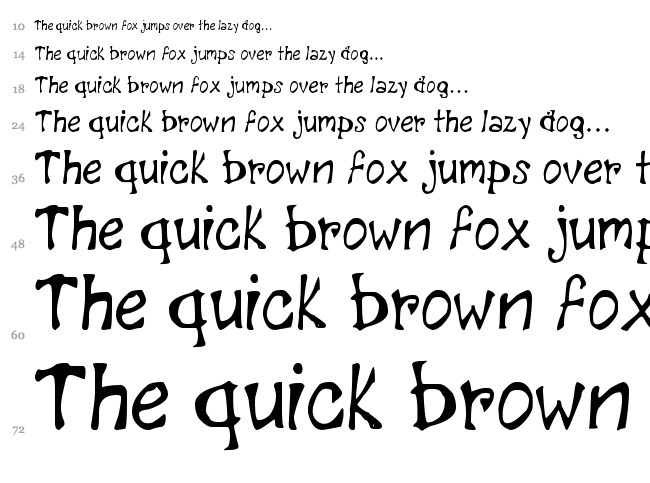 Diamond Script font waterfall